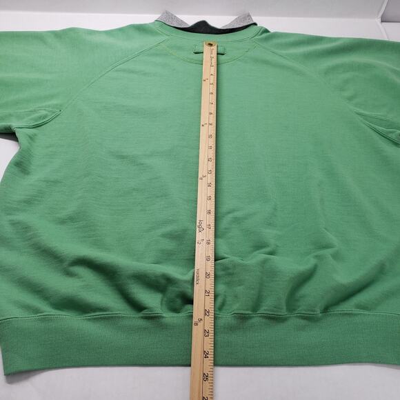 Vintage Ann Taylor Collar Sweatshirt Womens Medium Green Oversized Baggy Faded - Picture 8 of 16